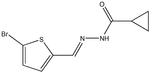 N-[(E)-(5-bromothiophen-2-yl)methylideneamino]cyclopropanecarboxamide Structure