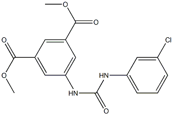 dimethyl 5-[(3-chlorophenyl)carbamoylamino]benzene-1,3-dicarboxylate 化学構造式