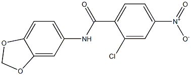 N-(1,3-benzodioxol-5-yl)-2-chloro-4-nitrobenzamide 结构式