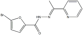 5-bromo-N-[(E)-1-pyridin-2-ylethylideneamino]furan-2-carboxamide Struktur