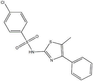 4-chloro-N-(5-methyl-4-phenyl-1,3-thiazol-2-yl)benzenesulfonamide