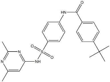 4-tert-butyl-N-[4-[(2,6-dimethylpyrimidin-4-yl)sulfamoyl]phenyl]benzamide 结构式