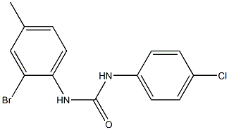 1-(2-bromo-4-methylphenyl)-3-(4-chlorophenyl)urea 化学構造式