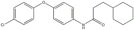 N-[4-(4-chlorophenoxy)phenyl]-3-cyclohexylpropanamide 结构式