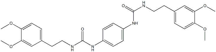 1-[2-(3,4-dimethoxyphenyl)ethyl]-3-[4-[2-(3,4-dimethoxyphenyl)ethylcarbamoylamino]phenyl]urea Struktur