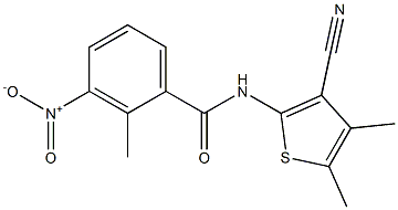 N-(3-cyano-4,5-dimethylthiophen-2-yl)-2-methyl-3-nitrobenzamide Structure