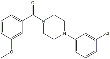 [4-(3-chlorophenyl)piperazin-1-yl]-(3-methoxyphenyl)methanone Struktur