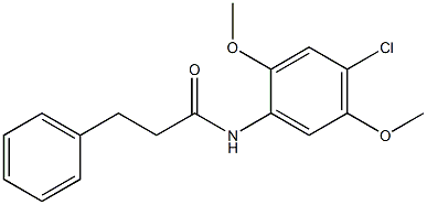 N-(4-chloro-2,5-dimethoxyphenyl)-3-phenylpropanamide Struktur