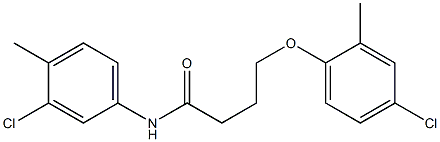 4-(4-chloro-2-methylphenoxy)-N-(3-chloro-4-methylphenyl)butanamide Structure