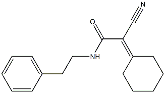 2-cyano-2-cyclohexylidene-N-(2-phenylethyl)acetamide Structure