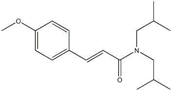 (E)-3-(4-methoxyphenyl)-N,N-bis(2-methylpropyl)prop-2-enamide Struktur