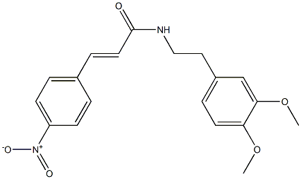 (E)-N-[2-(3,4-dimethoxyphenyl)ethyl]-3-(4-nitrophenyl)prop-2-enamide Struktur