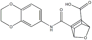 2-(2,3-dihydro-1,4-benzodioxin-6-ylcarbamoyl)-7-oxabicyclo[2.2.1]hept-5-ene-3-carboxylic acid 化学構造式
