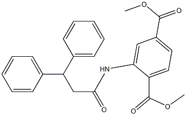 dimethyl 2-(3,3-diphenylpropanoylamino)benzene-1,4-dicarboxylate Structure