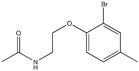 N-[2-(2-bromo-4-methylphenoxy)ethyl]acetamide Struktur