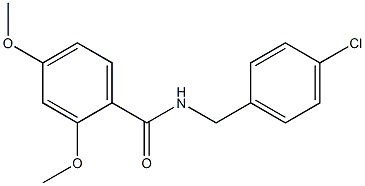 N-[(4-chlorophenyl)methyl]-2,4-dimethoxybenzamide 结构式