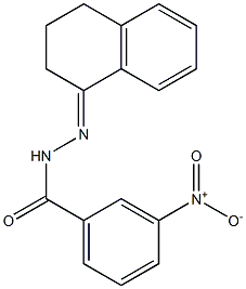 N-[(E)-3,4-dihydro-2H-naphthalen-1-ylideneamino]-3-nitrobenzamide Struktur