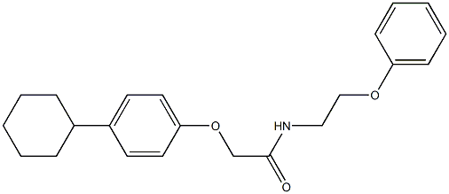 2-(4-cyclohexylphenoxy)-N-(2-phenoxyethyl)acetamide