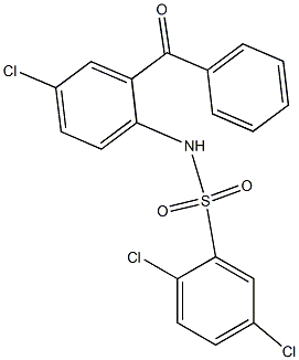 N-(2-benzoyl-4-chlorophenyl)-2,5-dichlorobenzenesulfonamide 结构式