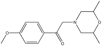 1-(2,6-dimethylmorpholin-4-yl)-2-(4-methoxyphenyl)ethanone Structure