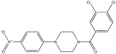 (3,4-dichlorophenyl)-[4-(4-nitrophenyl)piperazin-1-yl]methanone,,结构式