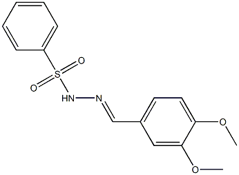 N-[(E)-(3,4-dimethoxyphenyl)methylideneamino]benzenesulfonamide Structure