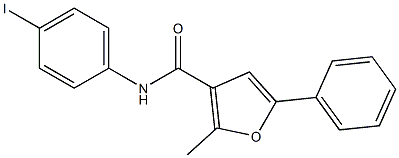 N-(4-iodophenyl)-2-methyl-5-phenylfuran-3-carboxamide 化学構造式