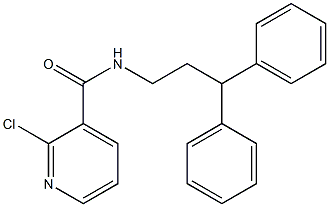 2-chloro-N-(3,3-diphenylpropyl)pyridine-3-carboxamide Struktur