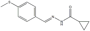 N-[(E)-(4-methylsulfanylphenyl)methylideneamino]cyclopropanecarboxamide 化学構造式