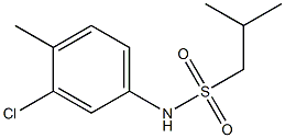 N-(3-chloro-4-methylphenyl)-2-methylpropane-1-sulfonamide 化学構造式