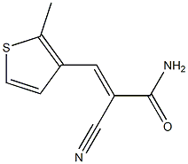 (E)-2-cyano-3-(2-methylthiophen-3-yl)prop-2-enamide Struktur
