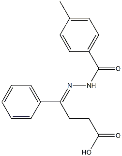 (4E)-4-[(4-methylbenzoyl)hydrazinylidene]-4-phenylbutanoic acid,,结构式