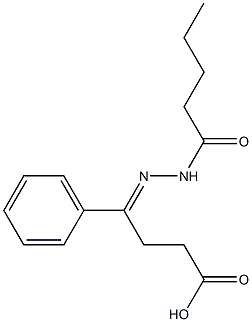 (4E)-4-(pentanoylhydrazinylidene)-4-phenylbutanoic acid Struktur
