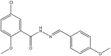  5-chloro-2-methoxy-N-[(E)-(4-methoxyphenyl)methylideneamino]benzamide