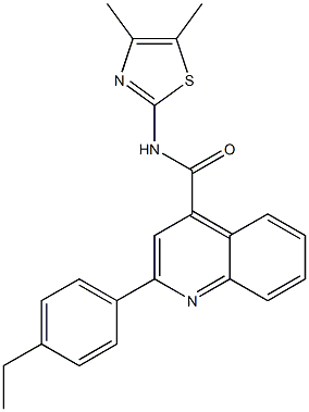 N-(4,5-dimethyl-1,3-thiazol-2-yl)-2-(4-ethylphenyl)quinoline-4-carboxamide Struktur