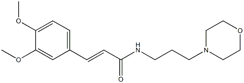 (E)-3-(3,4-dimethoxyphenyl)-N-(3-morpholin-4-ylpropyl)prop-2-enamide Struktur