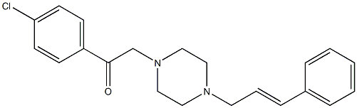 2-(4-chlorophenyl)-1-[4-[(E)-3-phenylprop-2-enyl]piperazin-1-yl]ethanone Struktur