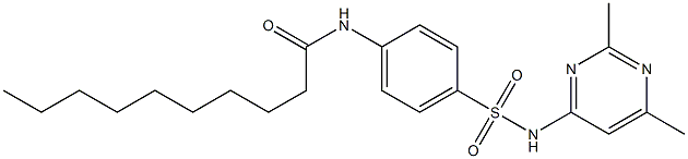 N-[4-[(2,6-dimethylpyrimidin-4-yl)sulfamoyl]phenyl]decanamide Structure