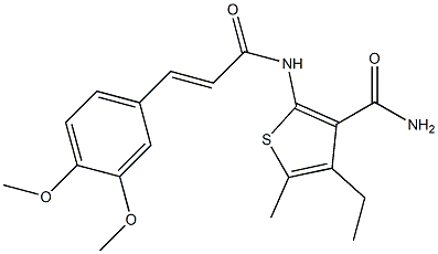 2-[[(E)-3-(3,4-dimethoxyphenyl)prop-2-enoyl]amino]-4-ethyl-5-methylthiophene-3-carboxamide