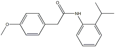 2-(4-methoxyphenyl)-N-(2-propan-2-ylphenyl)acetamide 结构式