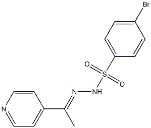 4-bromo-N-[(E)-1-pyridin-4-ylethylideneamino]benzenesulfonamide,,结构式