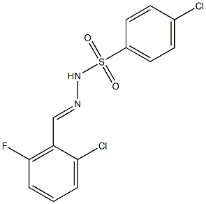 4-chloro-N-[(E)-(2-chloro-6-fluorophenyl)methylideneamino]benzenesulfonamide Struktur