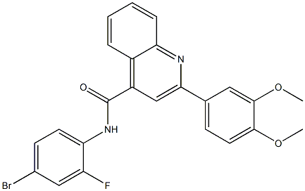 N-(4-bromo-2-fluorophenyl)-2-(3,4-dimethoxyphenyl)quinoline-4-carboxamide Structure