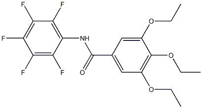 3,4,5-triethoxy-N-(2,3,4,5,6-pentafluorophenyl)benzamide Structure