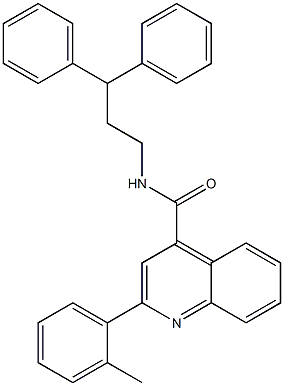 N-(3,3-diphenylpropyl)-2-(2-methylphenyl)quinoline-4-carboxamide Structure