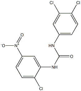 1-(2-chloro-5-nitrophenyl)-3-(3,4-dichlorophenyl)urea Struktur