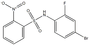 N-(4-bromo-2-fluorophenyl)-2-nitrobenzenesulfonamide,,结构式