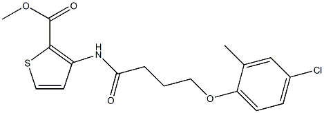 methyl 3-[4-(4-chloro-2-methylphenoxy)butanoylamino]thiophene-2-carboxylate Structure