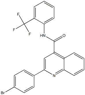 2-(4-bromophenyl)-N-[2-(trifluoromethyl)phenyl]quinoline-4-carboxamide Struktur