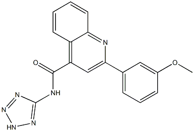 2-(3-methoxyphenyl)-N-(2H-tetrazol-5-yl)quinoline-4-carboxamide Structure